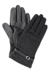 Guantes para pantalla táctil de cuero y lana mixta para mujer Nora Grandoe, talle pequeño
