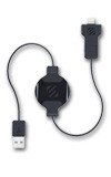 Scosche Retractable microUSB and Apple 8-Pin to USB Cable